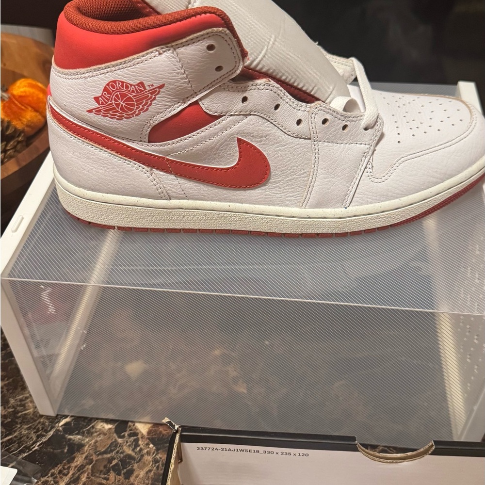 Nike Air Jordan Sneakers - White and Red